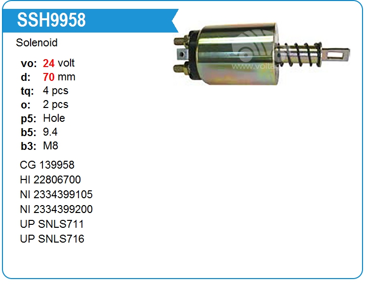 Втягивающее реле стартера Nissan 2334399200 (139958)