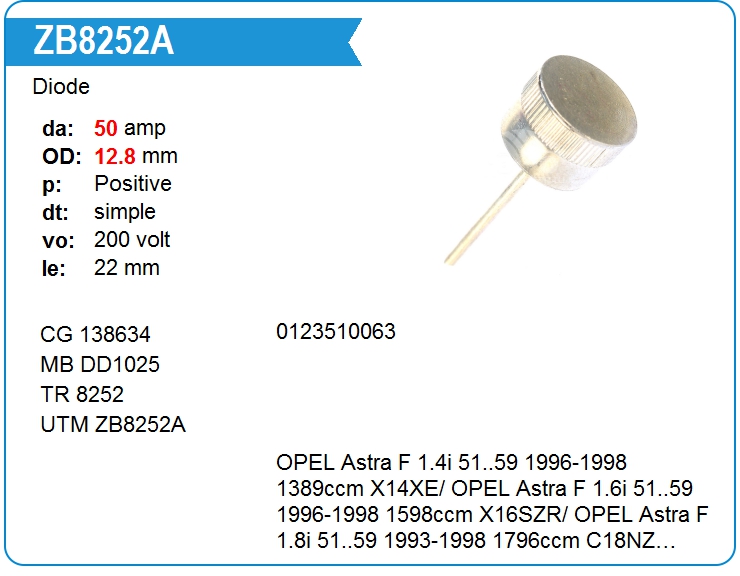 Диод генератора UTM ZB8252A (ZB8252A)
