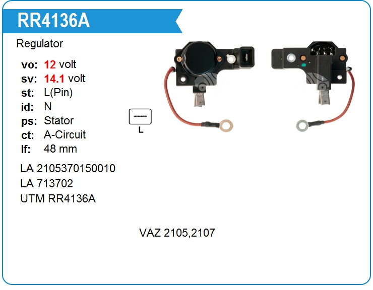 Регулятор генератора UTM RR4136A (RR4136A)