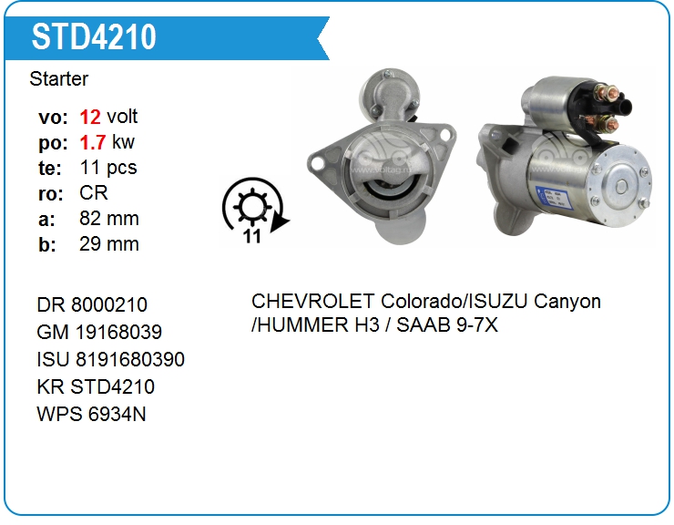 Стартер Delco Remy 8000210 (8000210)