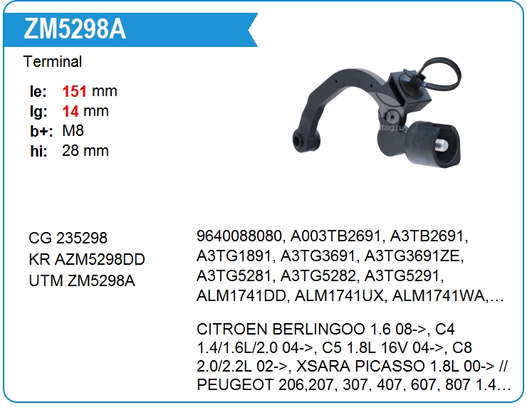 Терминал генератора UTM ZM5298A (ZM5298A)