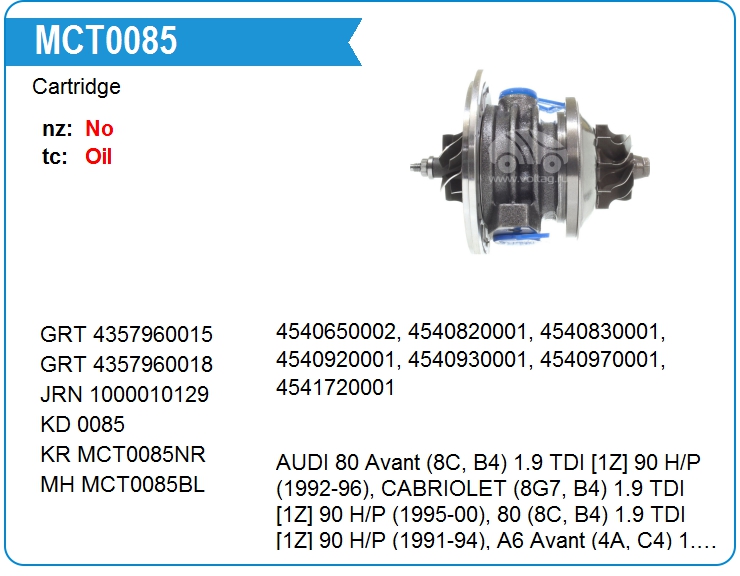 Картридж для турбокомпрессора Motorherz MCT0085BL (MCT0085)
