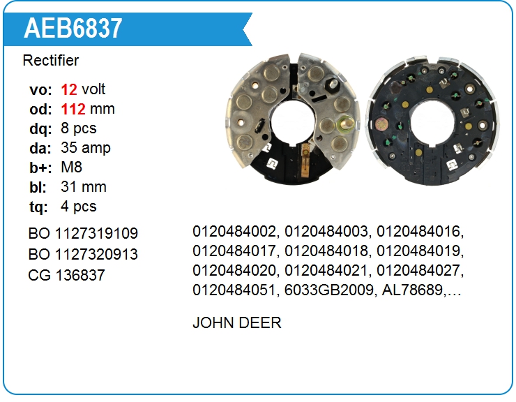 Диодный мост Bosch 1127319109 (136837)