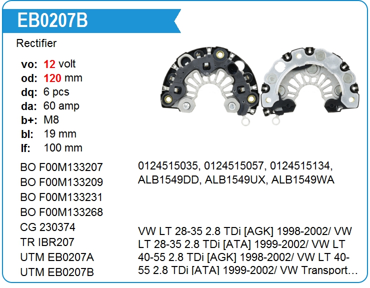 Диодный мост генератора Треугольник UTM EB0207B (EB0207B)