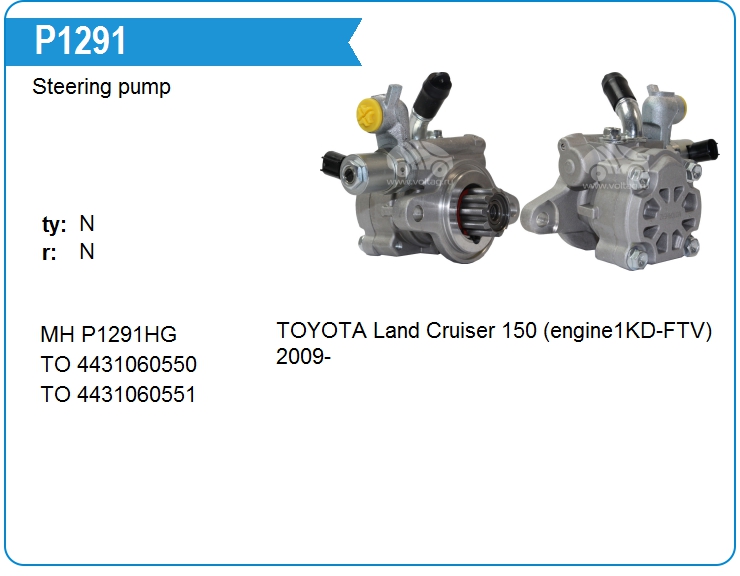 Насос гидроусилителя руля Toyota 4431060551 (P1291)