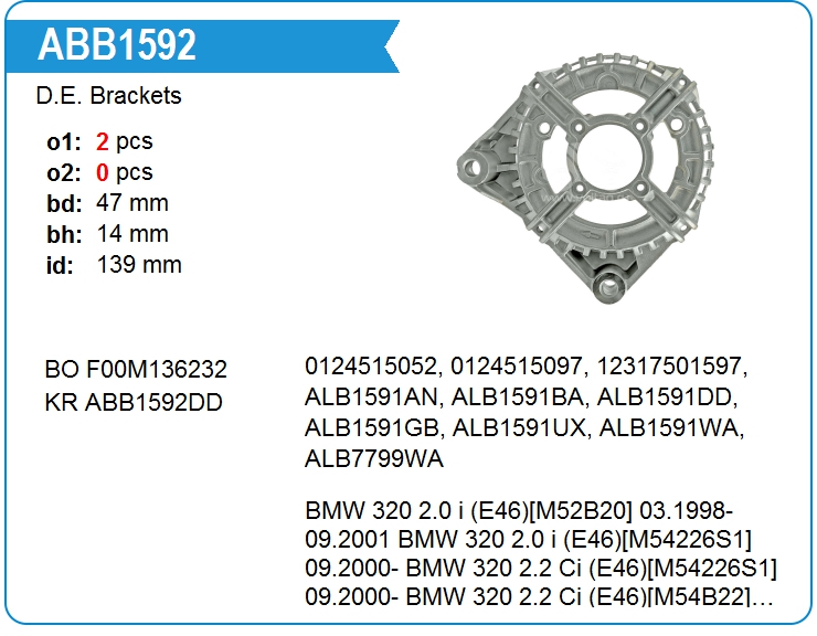 Крышка генератора передняя Bosch F00M136232 (F00M136232)