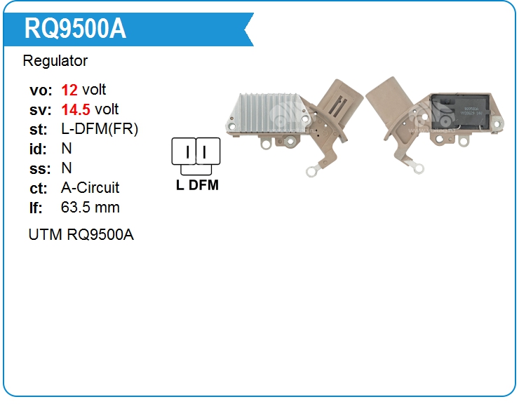 Регулятор генератора UTM RQ9500A (RQ9500A)