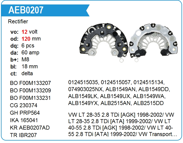 Диодный мост Bosch F00M133209 (IBR207)