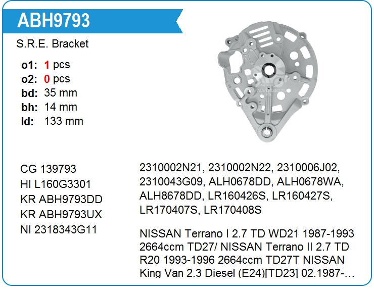 Крышка генератора задняя Hitachi L160G3301 (139793)