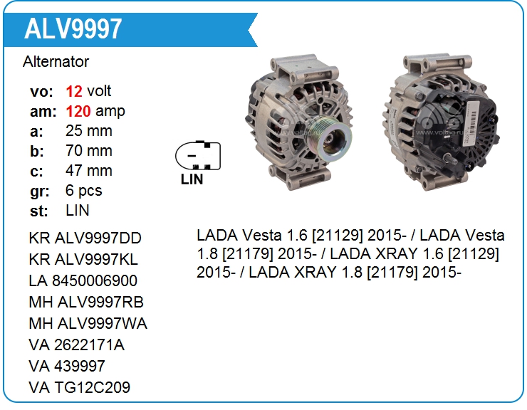 Генератор Lada 8450044655 (8450044655)