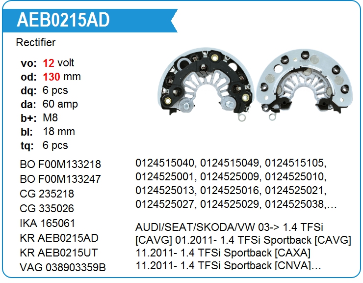 Диодный мост генератора KRAUF AEB0215AD (AEB0215AD)