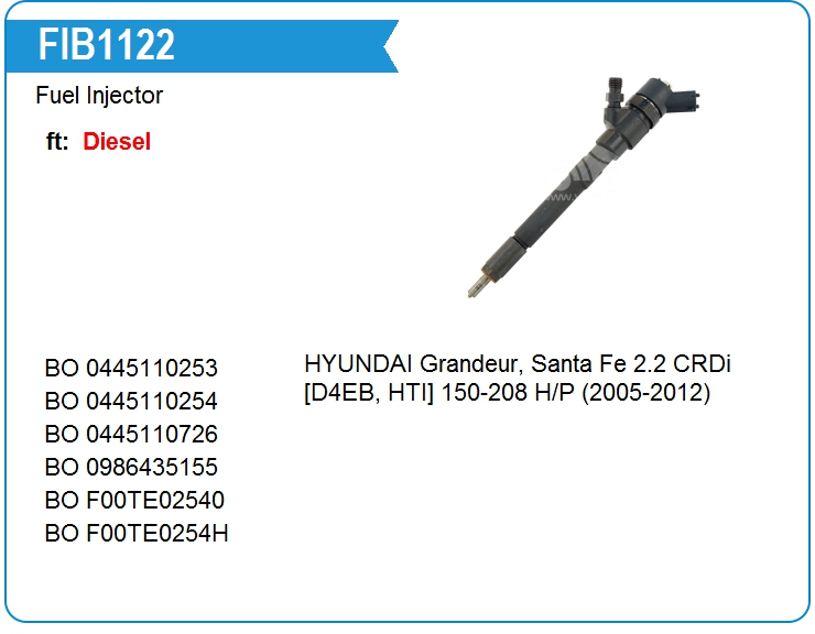 Форсунка топливная восстановленная Motorherz FIB1122RB (FIB1122RB)