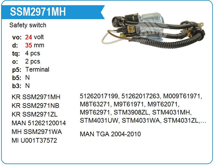 Втягивающее реле стартера маленькое KRAUF SSM2971MH (SSM2971MH)