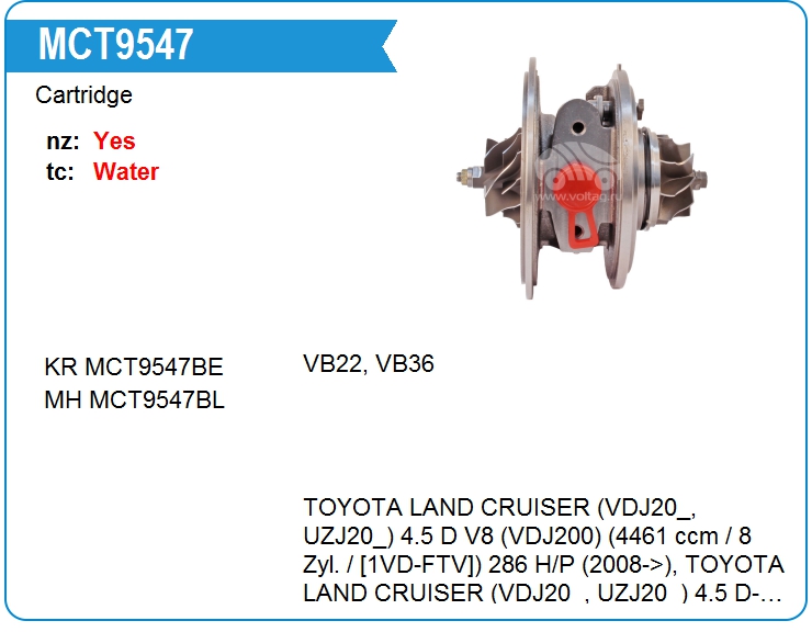 Картридж для турбокомпрессора KRAUF MCT9547TC (MCT9547TC)