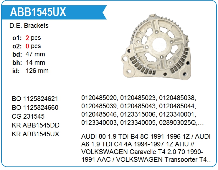 Крышка генератора передняя KRAUF ABB1545UX (231545)