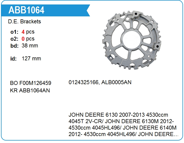 Крышка генератора задняя Bosch F00M126459 (on0124325166)