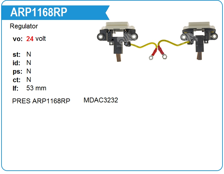 Регулятор генератора Prestolite ARP1168RP (onMDAC3232)