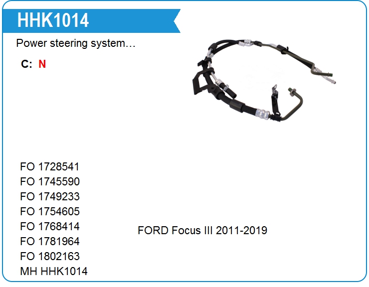 Комплект шлангов ГУР KRAUF HHK1014PF (BV613A212AH)