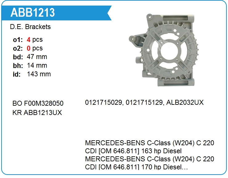 Крышка генератора передняя Bosch F00M328050 (on0121715029)