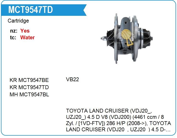 Картридж для турбокомпрессора KRAUF MCT9547TD (MCT9547TD)