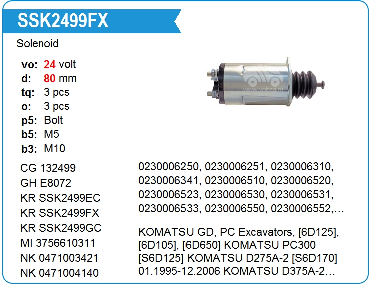 Втягивающее реле стартера KRAUF SSK2499FX (SSK2499FX)