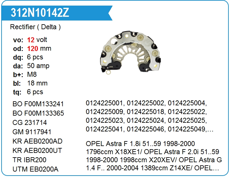Диодный мост генератора Треугольник ZAUFER 312N10142Z (312N10142Z)