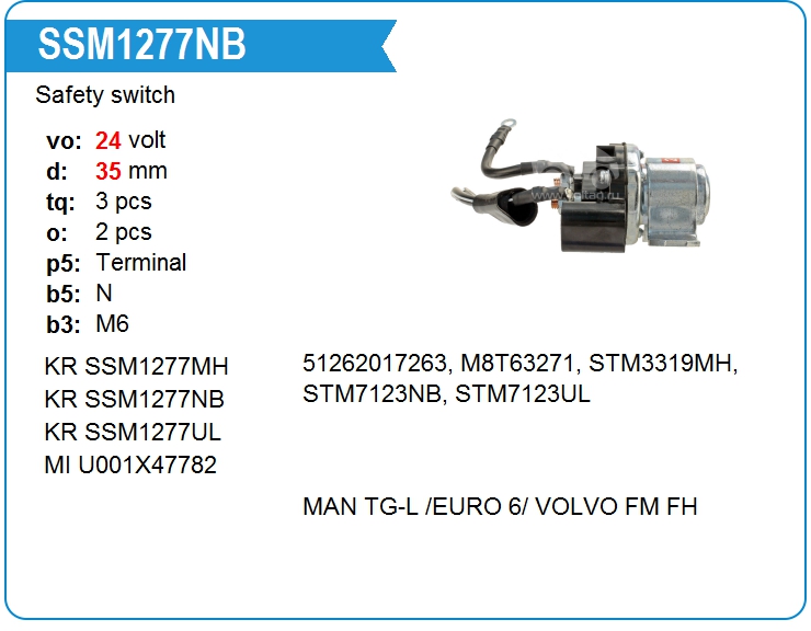 Втягивающее реле стартера маленькое KRAUF SSM1277NB (SSM1277NB)