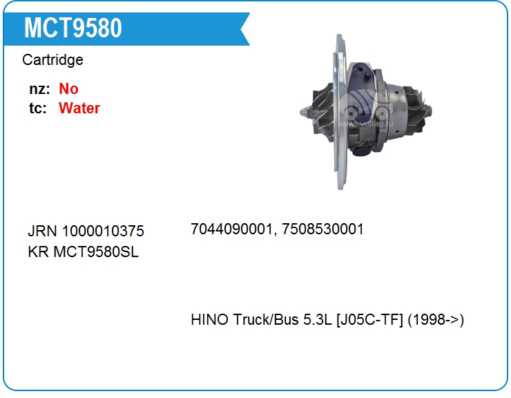 Картридж для турбокомпрессора KRAUF MCT9580TC (MCT9580TC)