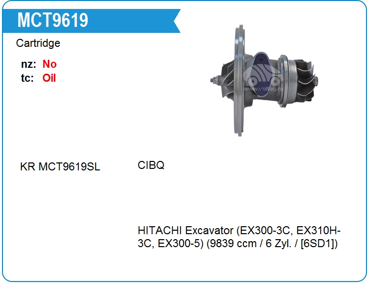Картридж для турбокомпрессора E&E RH7-006 (MCT9619)