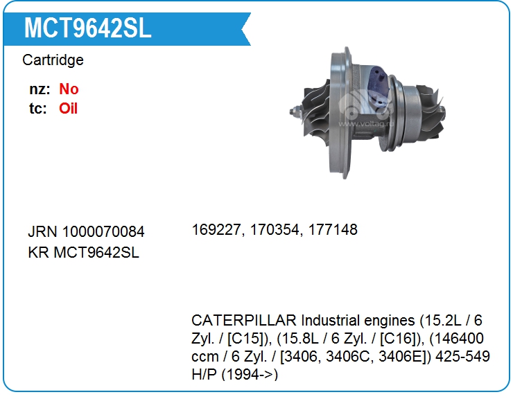Картридж для турбокомпрессора KRAUF MCT9642SL (MCT9642SL)