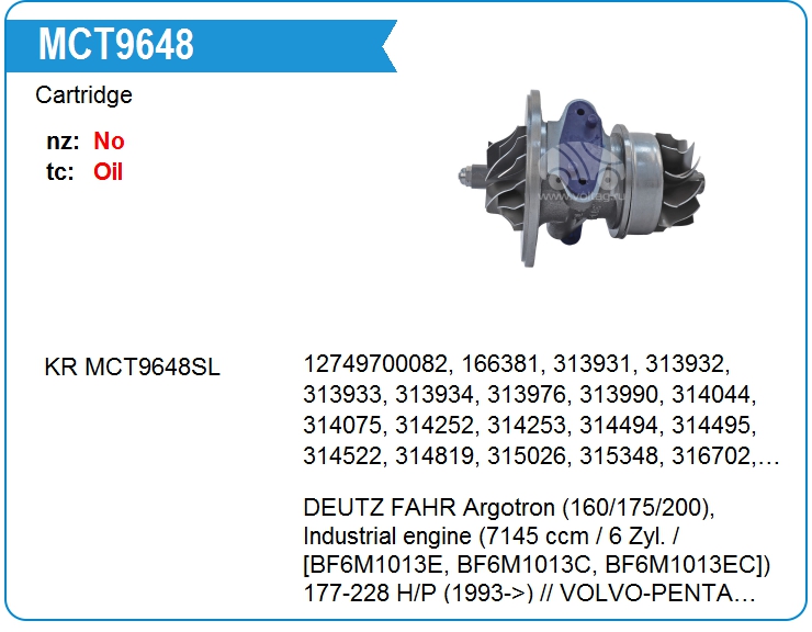 Картридж для турбокомпрессора KRAUF MCT9648BE (MCT9648BE)
