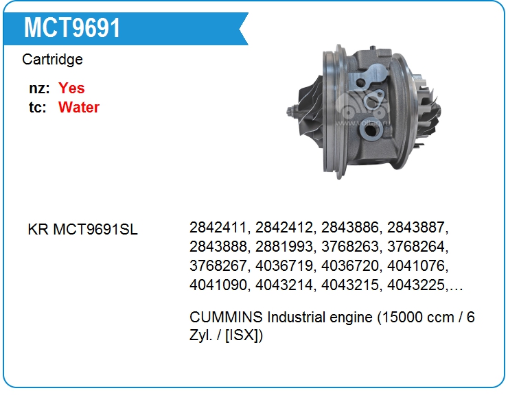 Картридж для турбокомпрессора KRAUF MCT9691BE (MCT9691BE)