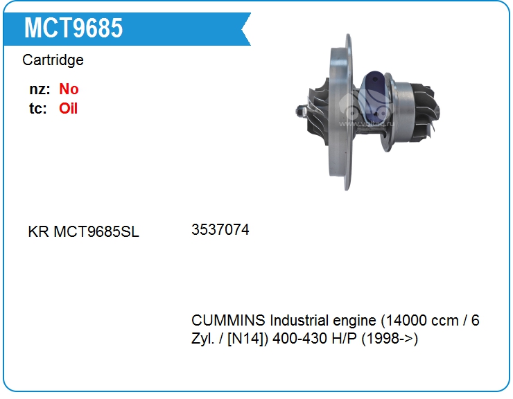 Картридж для турбокомпрессора KRAUF MCT9685NM (4027794)
