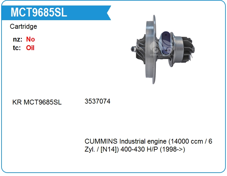 Картридж для турбокомпрессора KRAUF MCT9685SL (MCT9685SL)