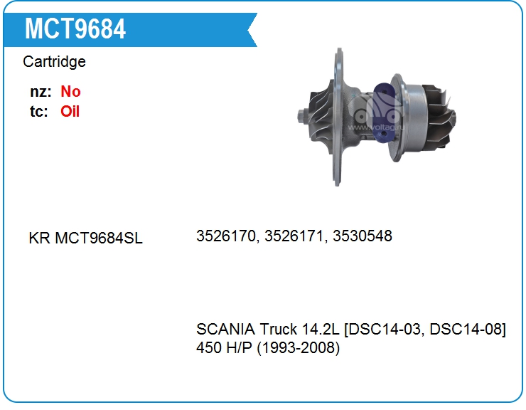 Картридж для турбокомпрессора KRAUF MCT9684BE (MCT9684BE)