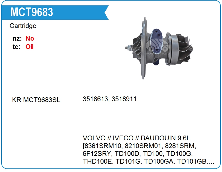 Картридж для турбокомпрессора KRAUF MCT9683BE (MCT9683BE)