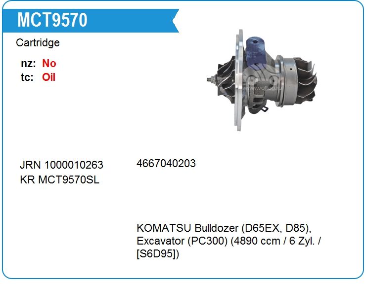 Картридж для турбокомпрессора GRT 4474500079 (MCT9570)