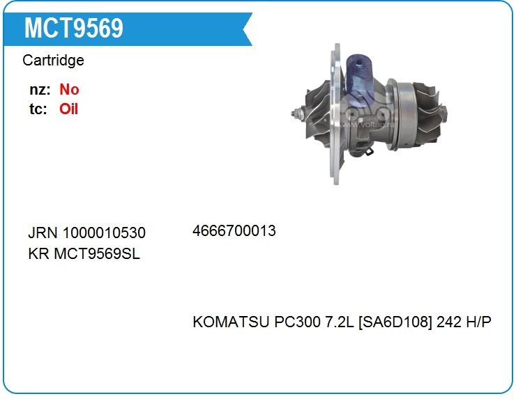 Картридж для турбокомпрессора JRONE 1000010530 (MCT9569)