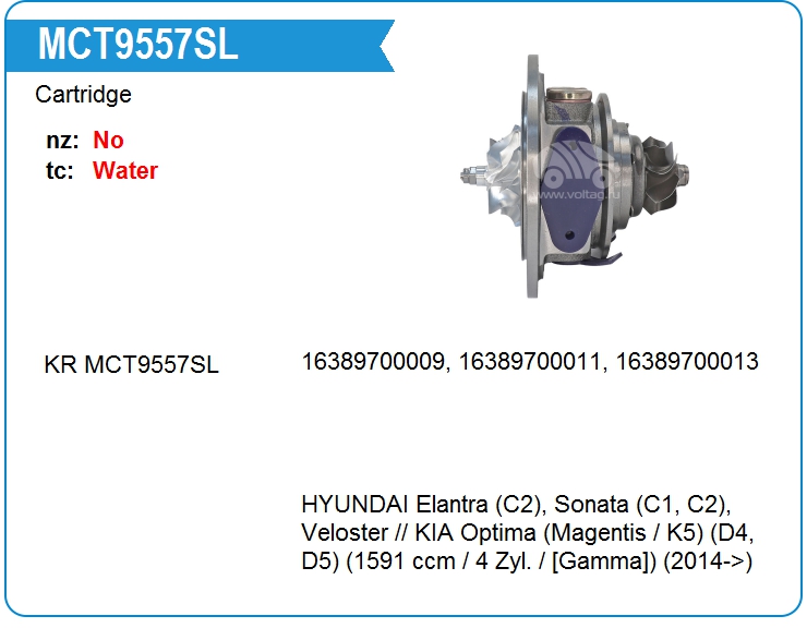 Картридж для турбокомпрессора KRAUF MCT9557SL (MCT9557SL)