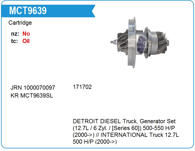 Картридж для турбокомпрессора JRONE 1000070097 (MCT9639)