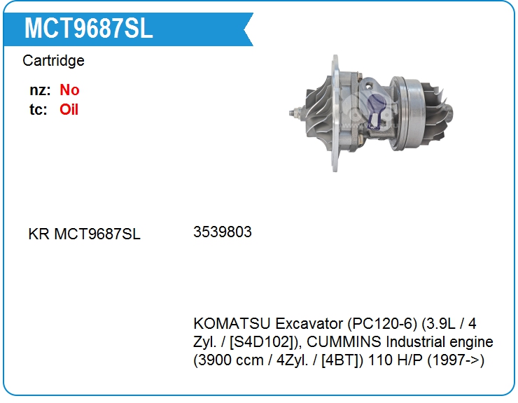 Картридж для турбокомпрессора KRAUF MCT9687SL (MCT9687SL)