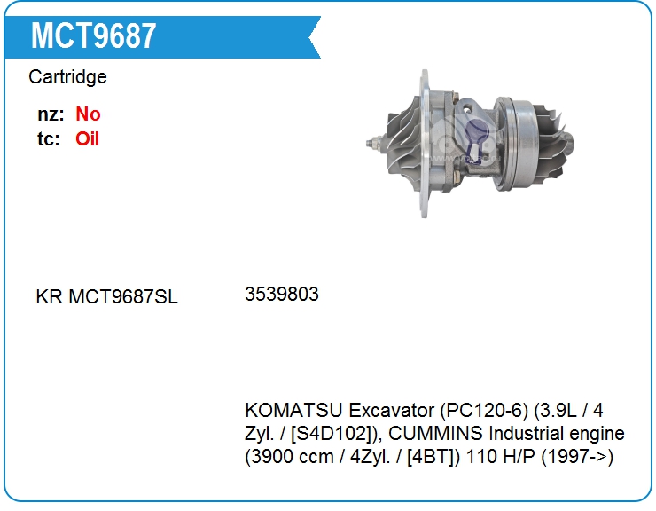 Картридж для турбокомпрессора HLS 3580573 (MCT9687)