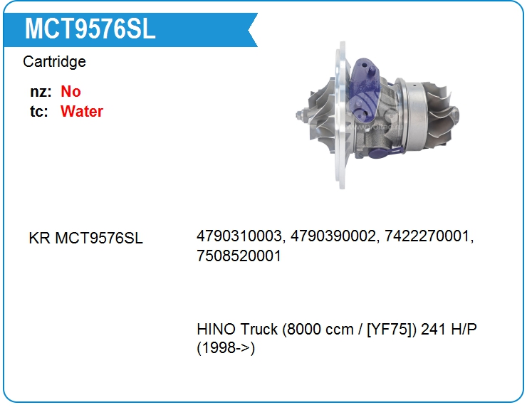Картридж для турбокомпрессора KRAUF MCT9576SL (MCT9576SL)