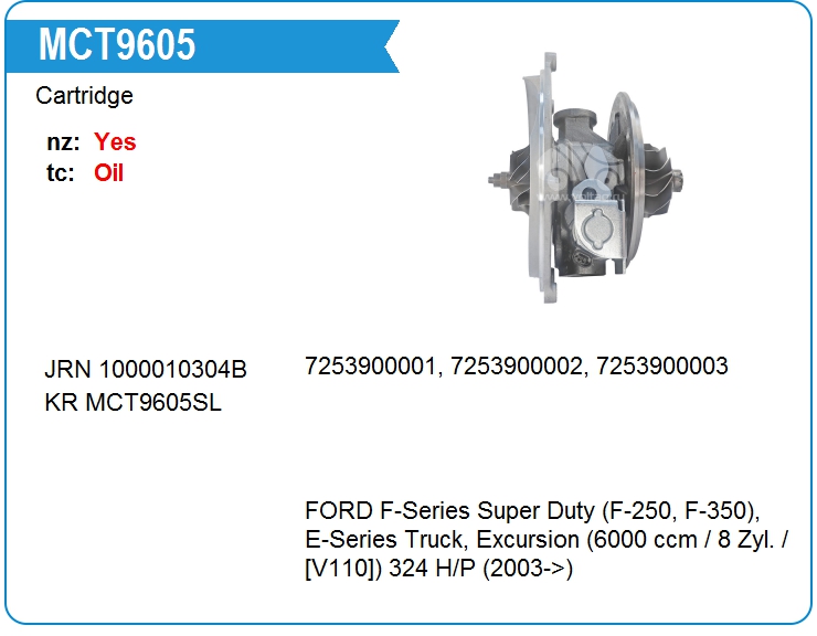 Картридж для турбокомпрессора JRONE 1000010304B (MCT9605)