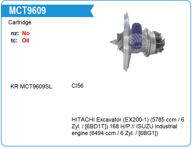 Картридж для турбокомпрессора E&E RH7-008 (MCT9609)