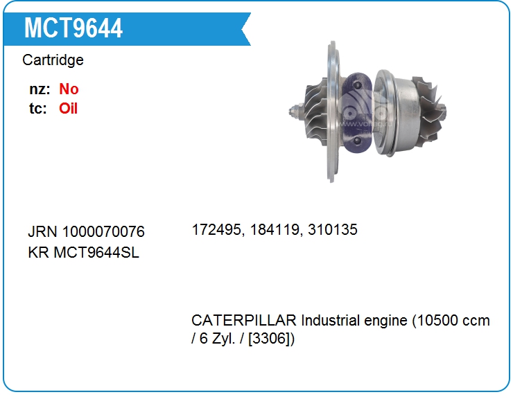 Картридж для турбокомпрессора JRONE 1000070076 (MCT9644)