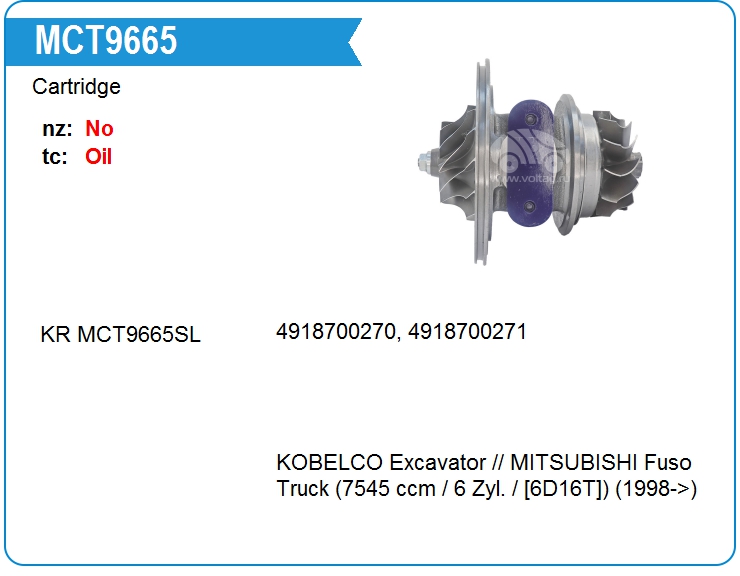 Картридж для турбокомпрессора E&E TD07-000 (MCT9665)
