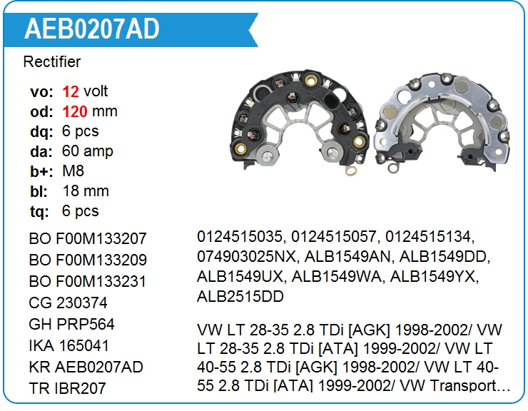 Диодный мост генератора KRAUF AEB0207AD (AEB0207AD)