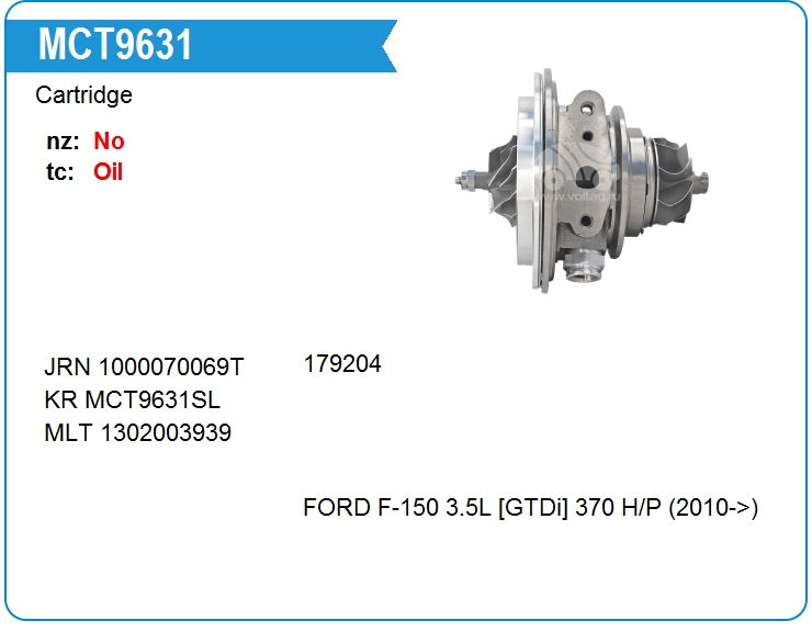 Картридж для турбокомпрессора E&E K0CG-001B (MCT9631)