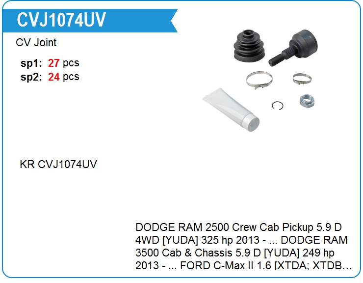 ШРУС наружный  KRAUF CVJ1074UV (CVJ1074UV)